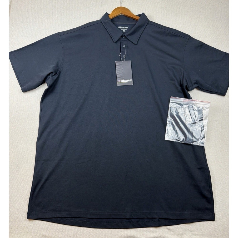 BLAUER Bicomponent Polo Shirt 8131-1 Size 4XL TALL Dark Navy NWT Streetgear New